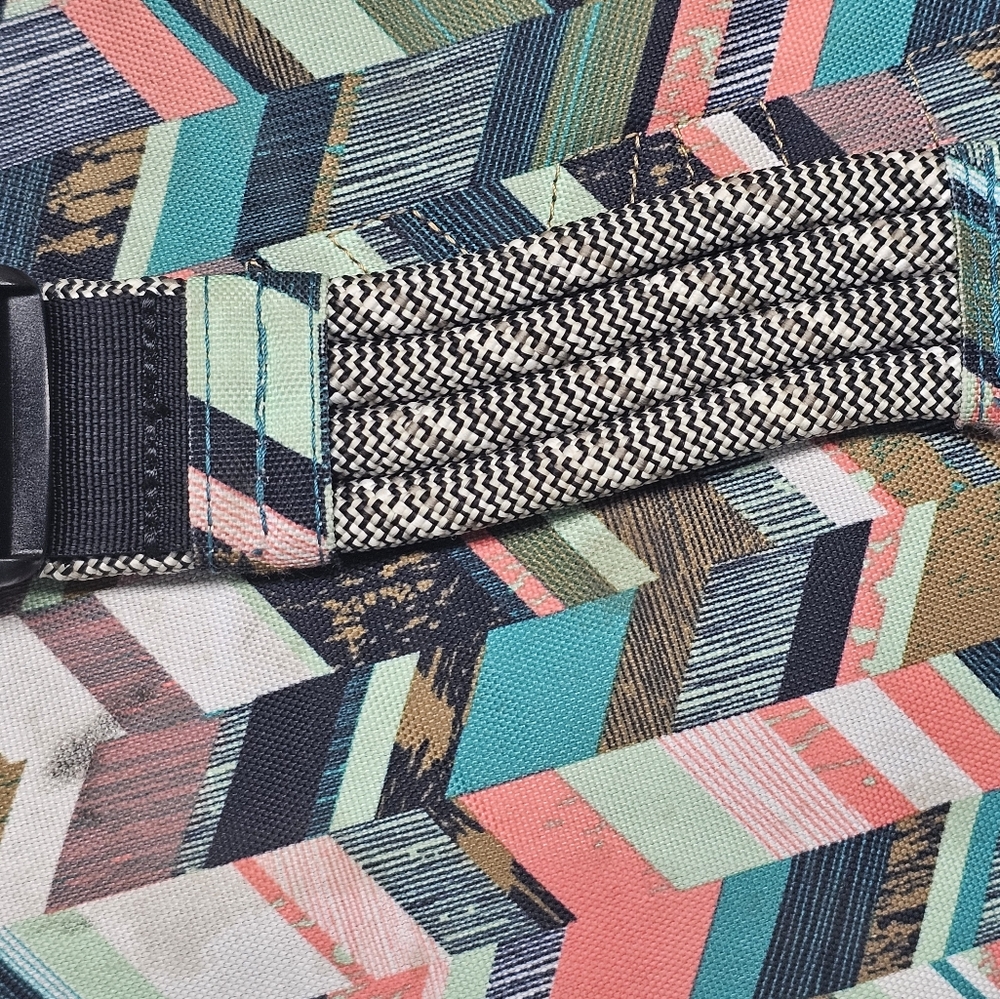 KAVU Rope Sling Bag Chevron Geometric Pattern Outdoor Backpack - Picture 4 of 9